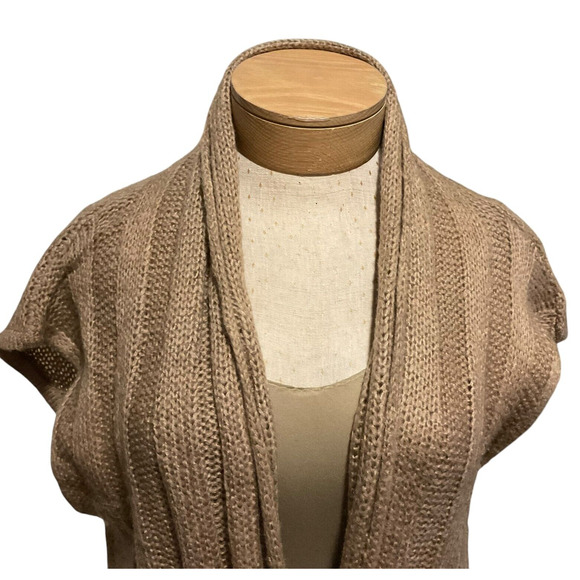 Dots Women's 3X Brown Open Front Draped Cardigan Sweater Acrylic Winter - Picture 9 of 12